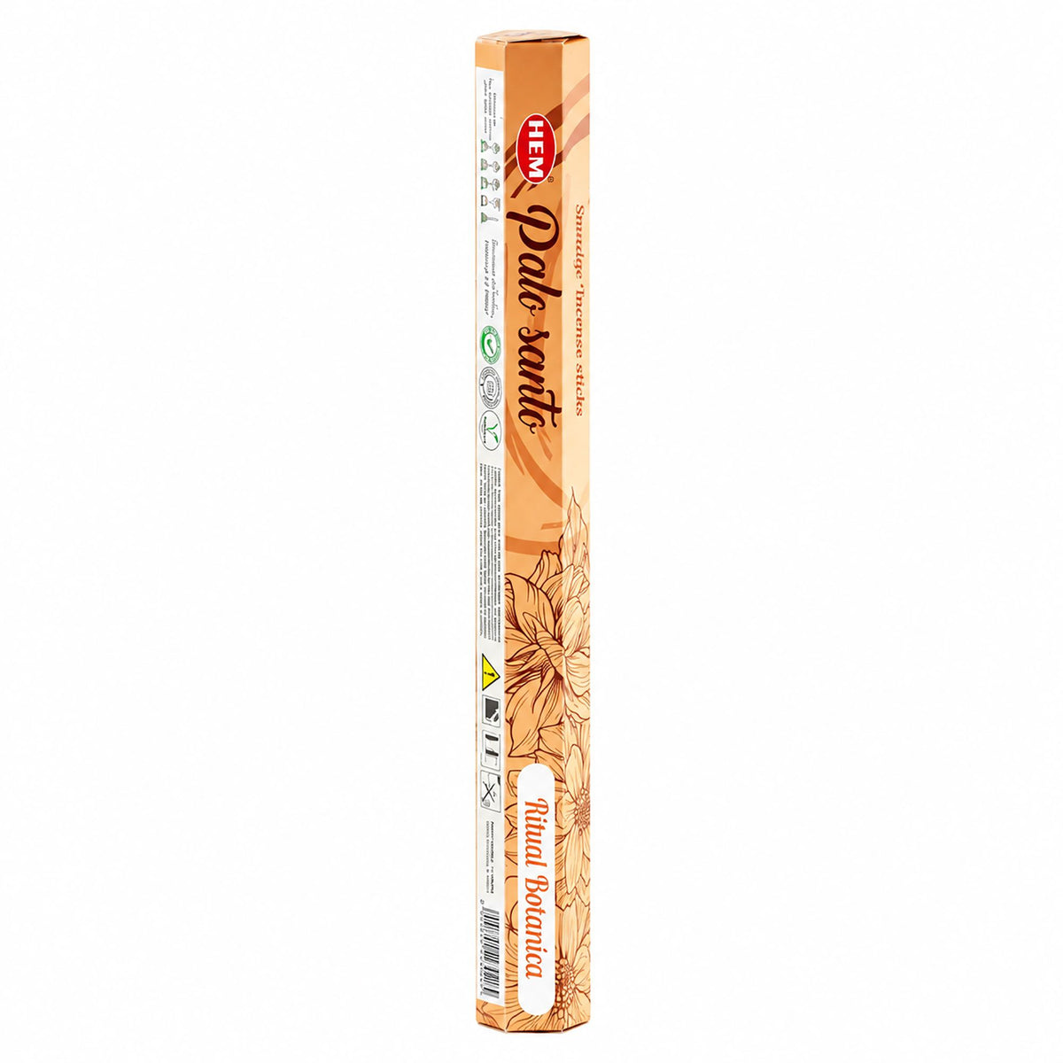 Upright HEM Palo Santo incense pack, front view