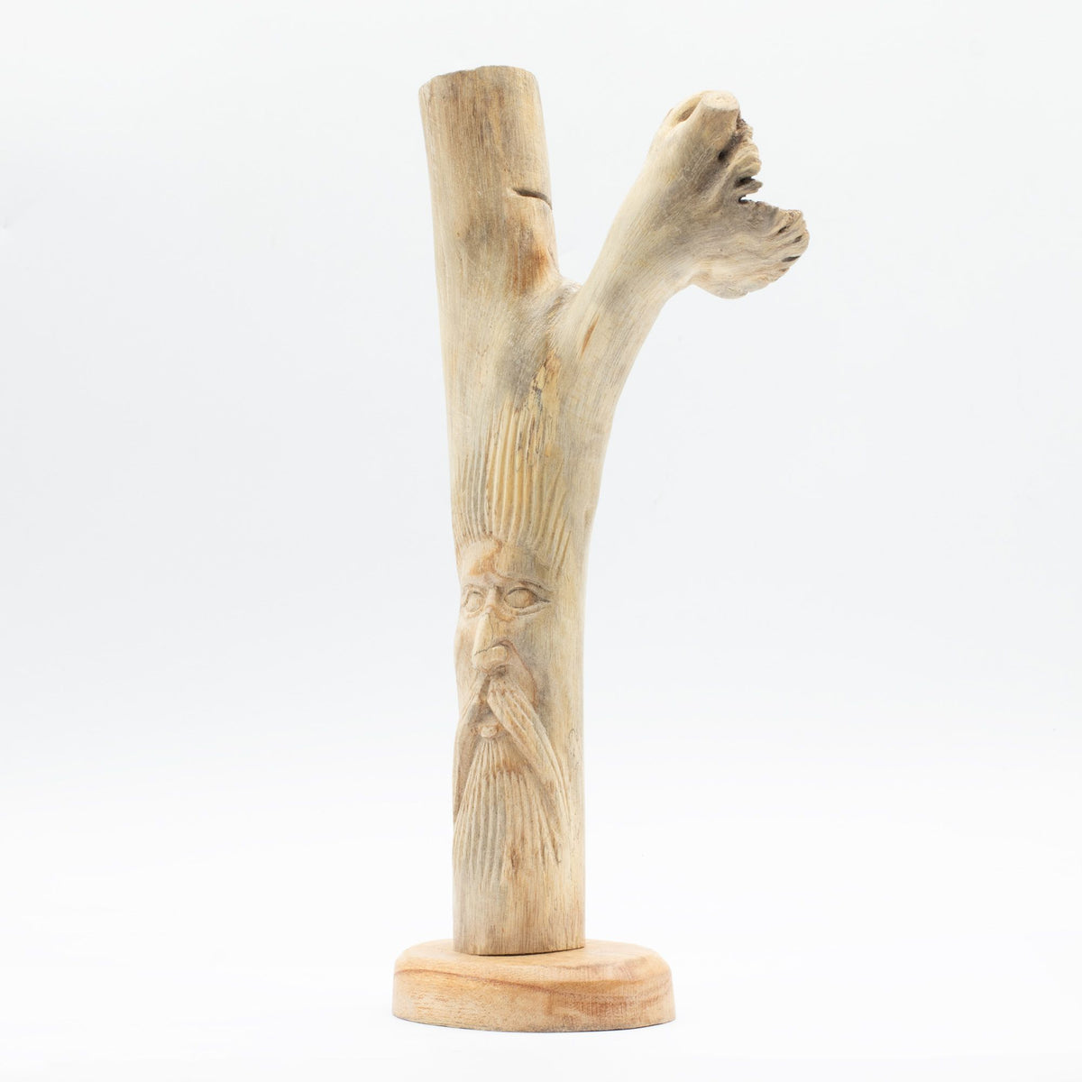 Handmade Parasite Wood Art Carving - Greenman
