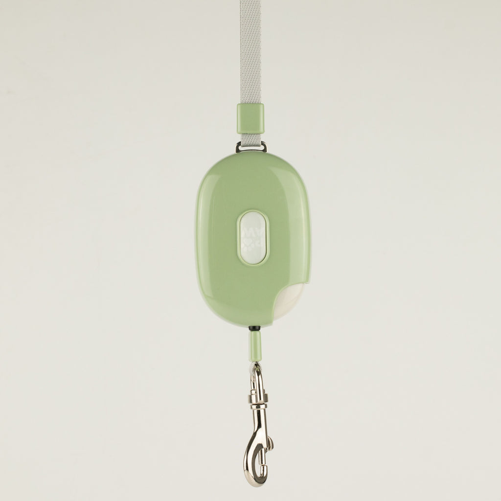 Green Paw Pocket Pod retractable lead with wrist strap and clip