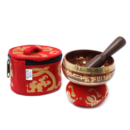 Mini Red Singing Bowl Gift Set