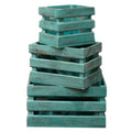 Wooden Storage Crates – Greenwash (Set of 3)