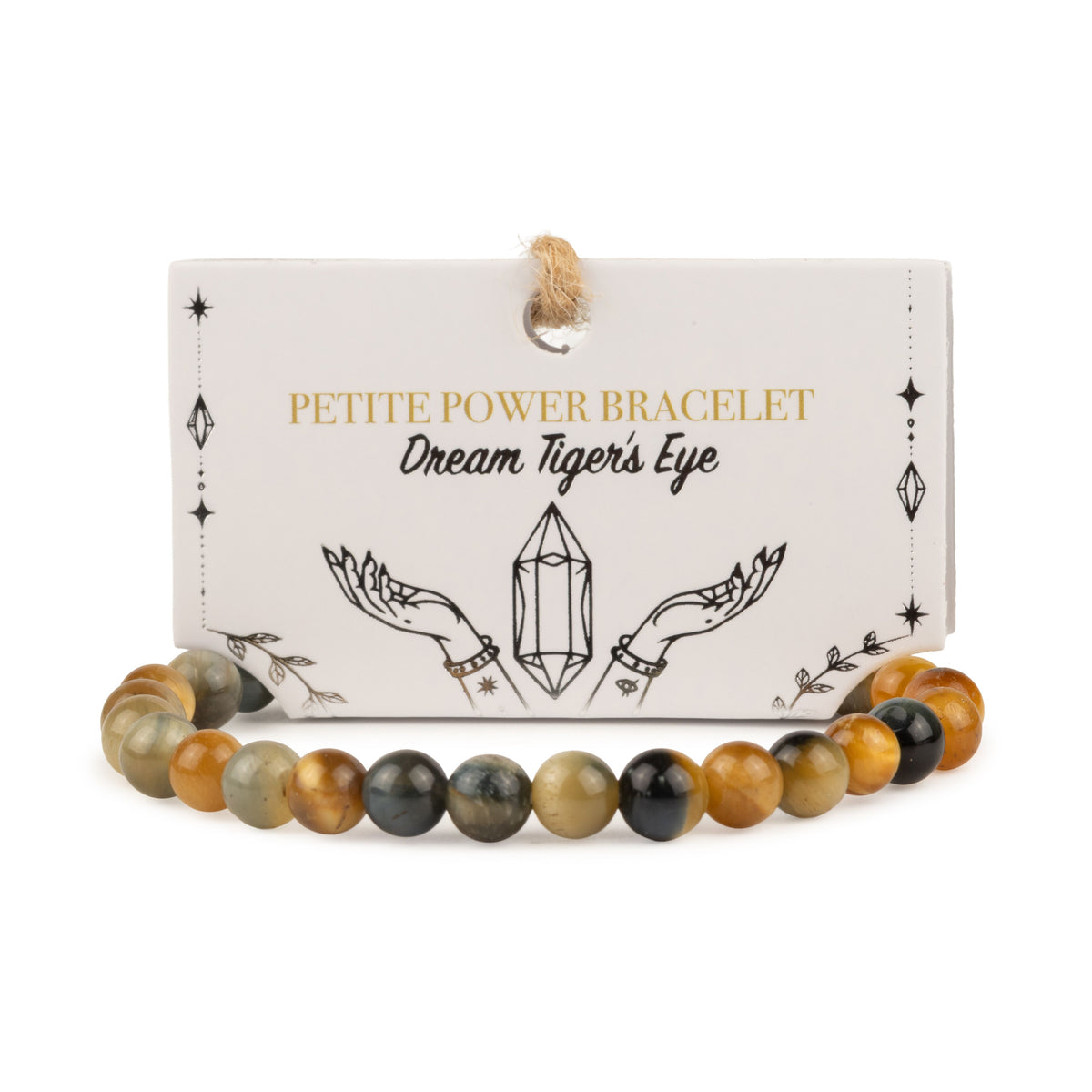 Dream Tigereye bracelet with illustrated presentation card