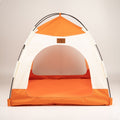 Front view showing the tent bed's arched entrance