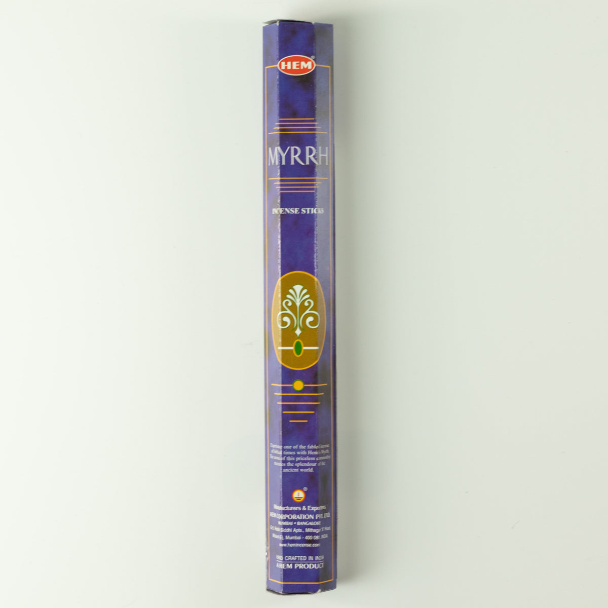 HEM incense pack shown upright