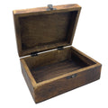 Large Ceramic Glazed Wood Box - 20x15x7.5cm - Concrete