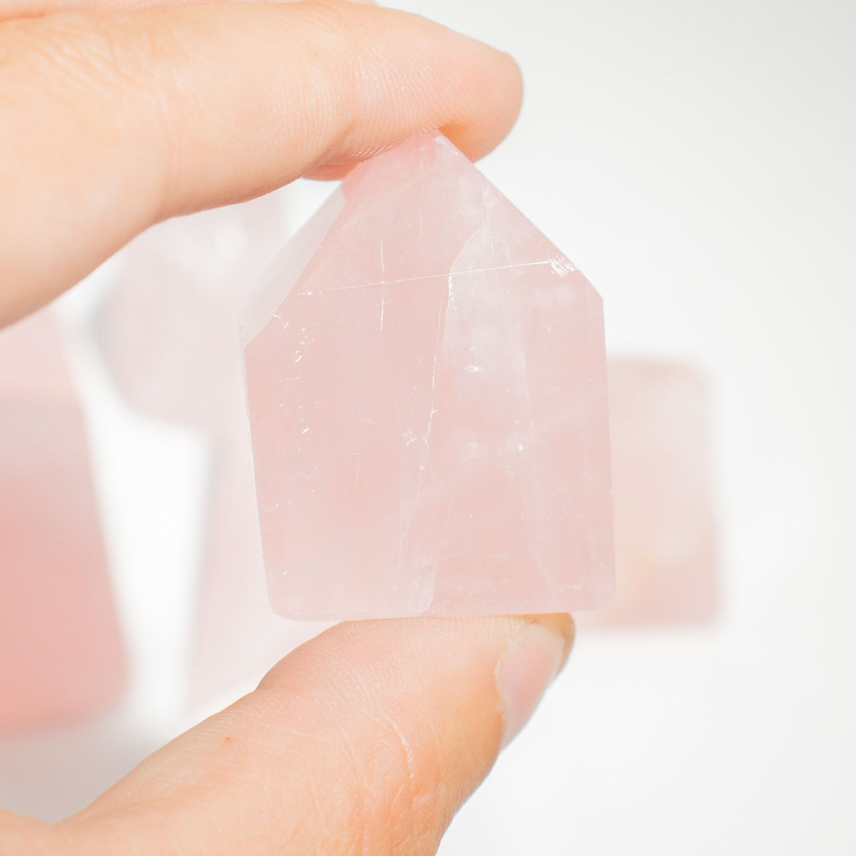 Gemstone Points approx 6cm (0.5KG) - Indian Rose Quartz (approx 8 pieces)