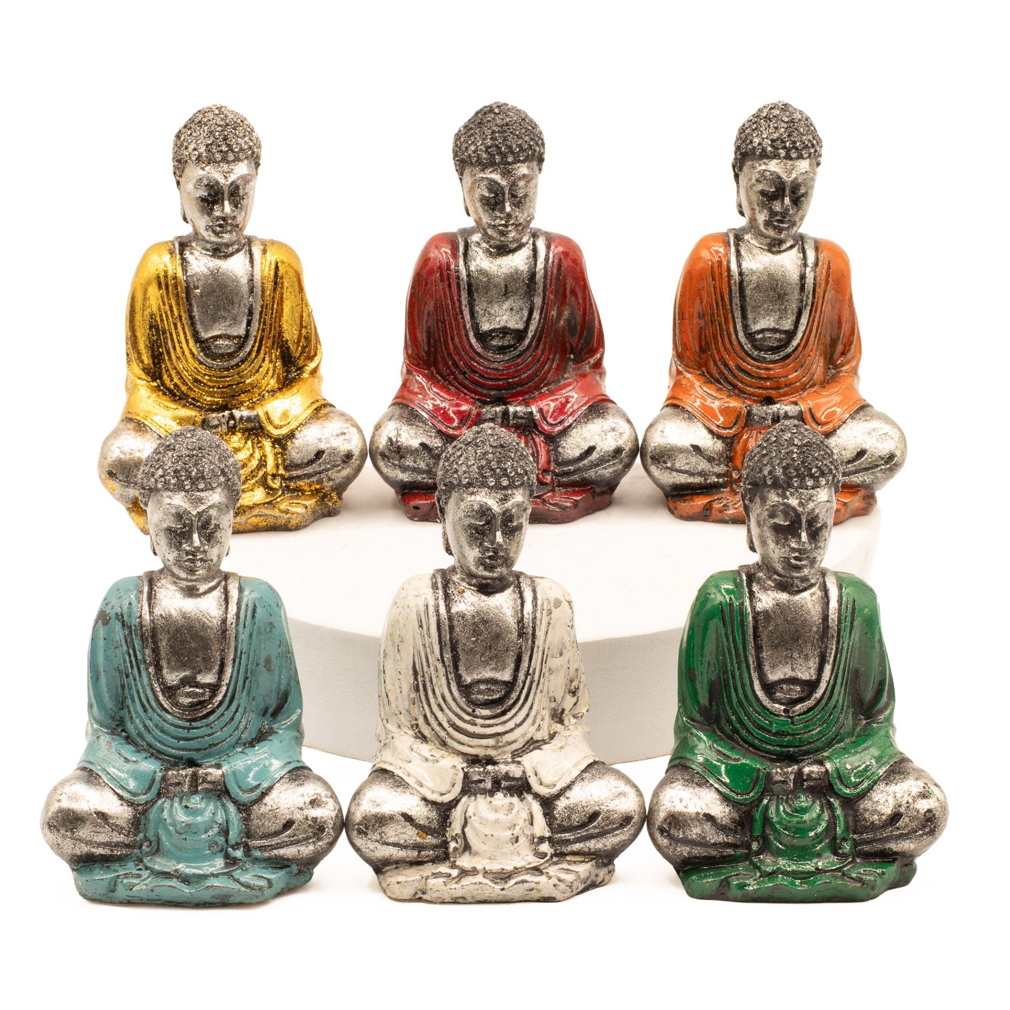 Silver Mini Buddha (Assorted Colours)
