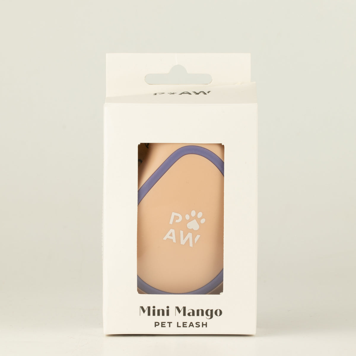 Mini Mango peach pet lead shown in its packaging