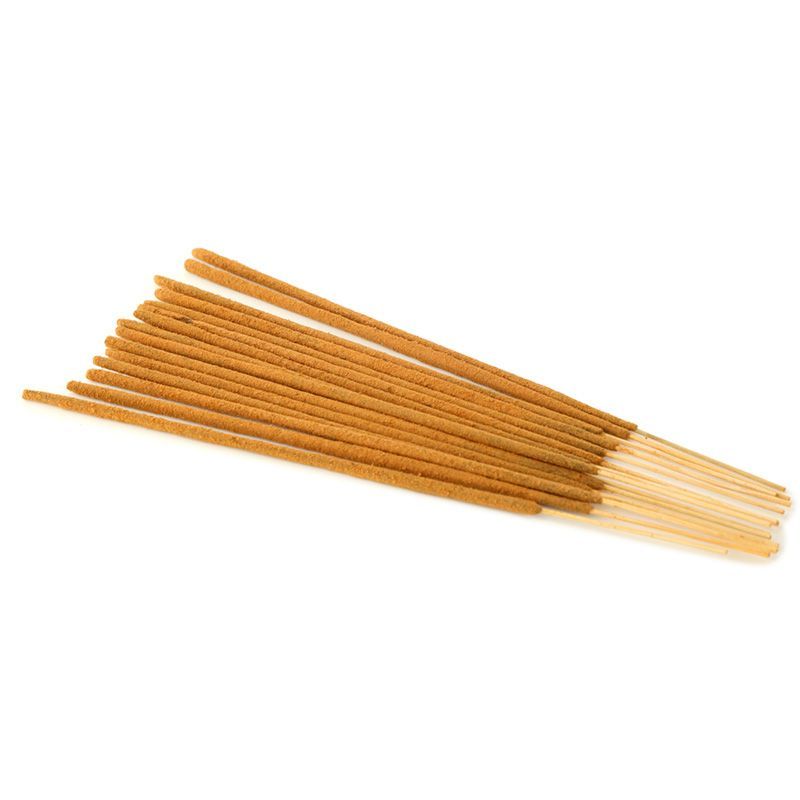 Plant Based Masala Incense Sticks, Sandalwood, a diagonal bundle of brown sticks on white