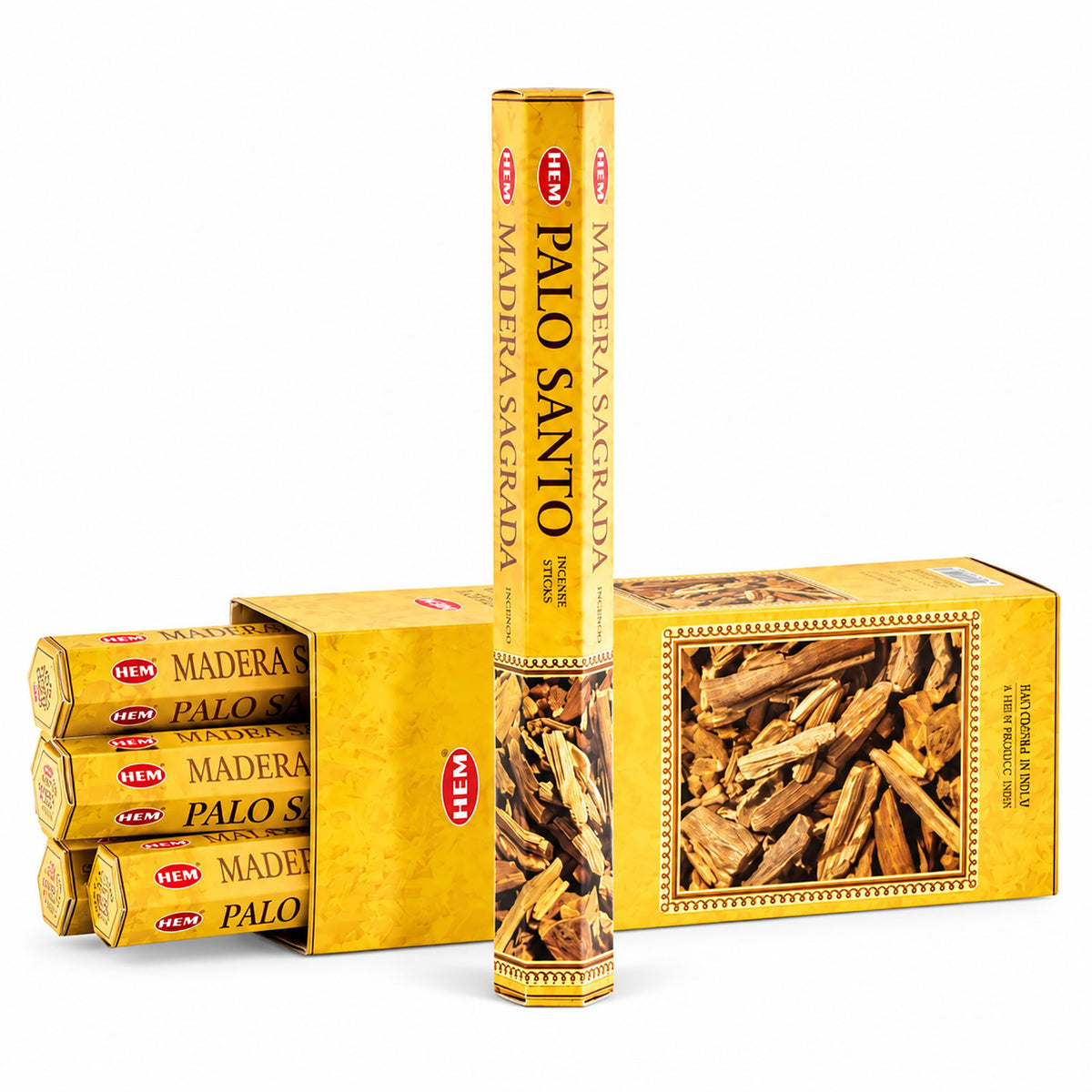 HEM Palo Santo incense pack shown with other packs