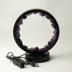 Front view of the lamp with its USB cable and inline switch