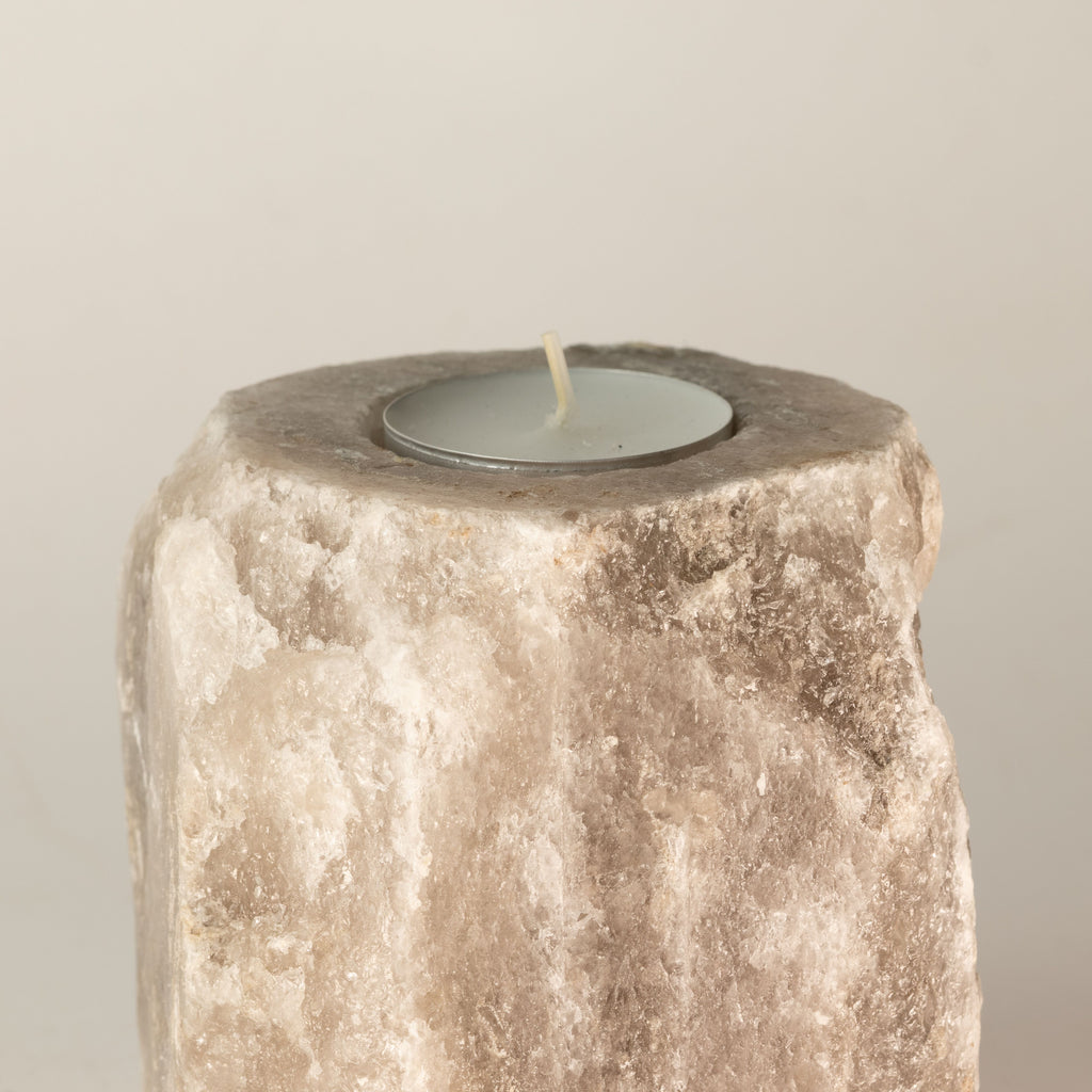 Grey Salt Candle Holder 600-800g