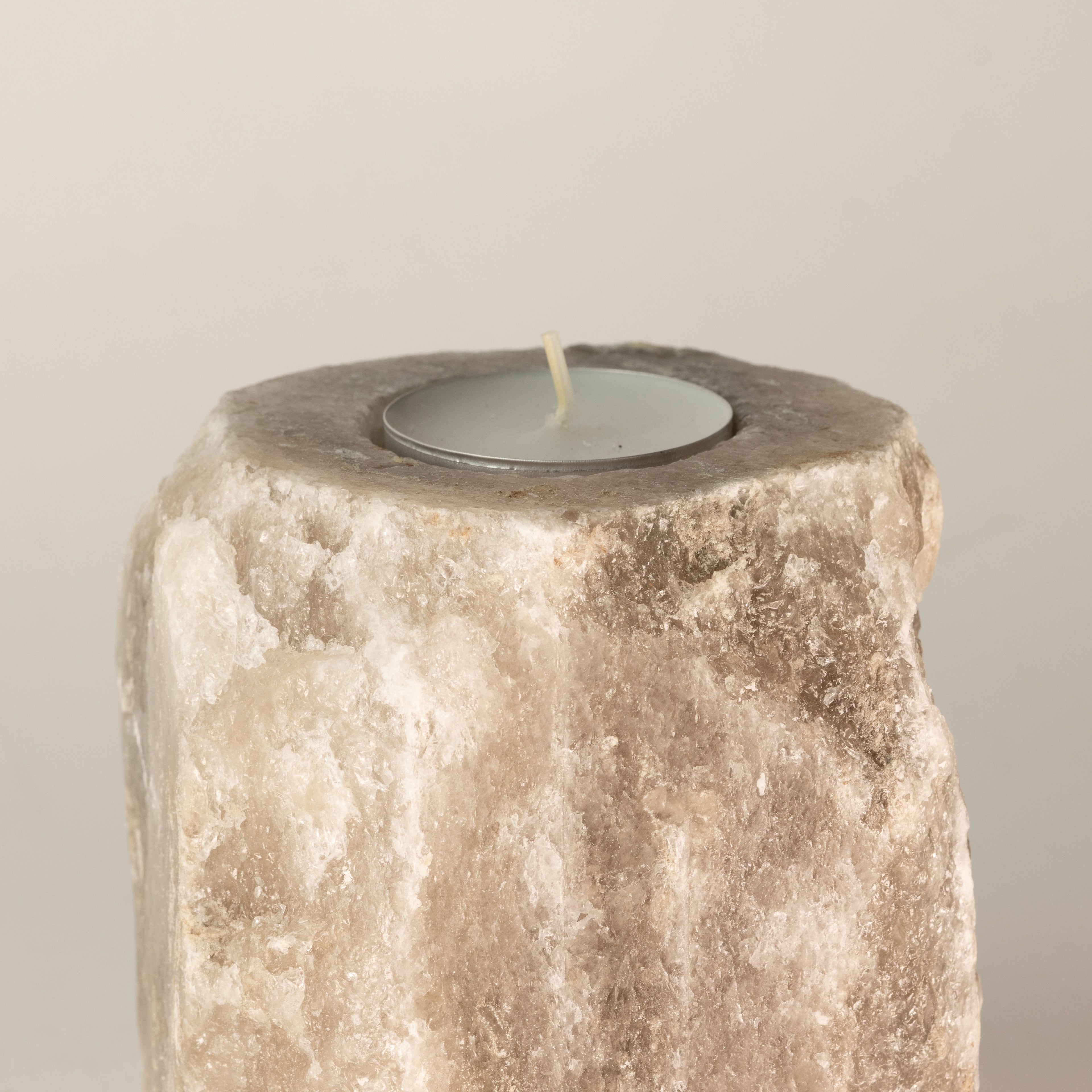 Grey Salt Candle Holder 600-800g