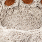 Close view of the plush bed centre and raised toes