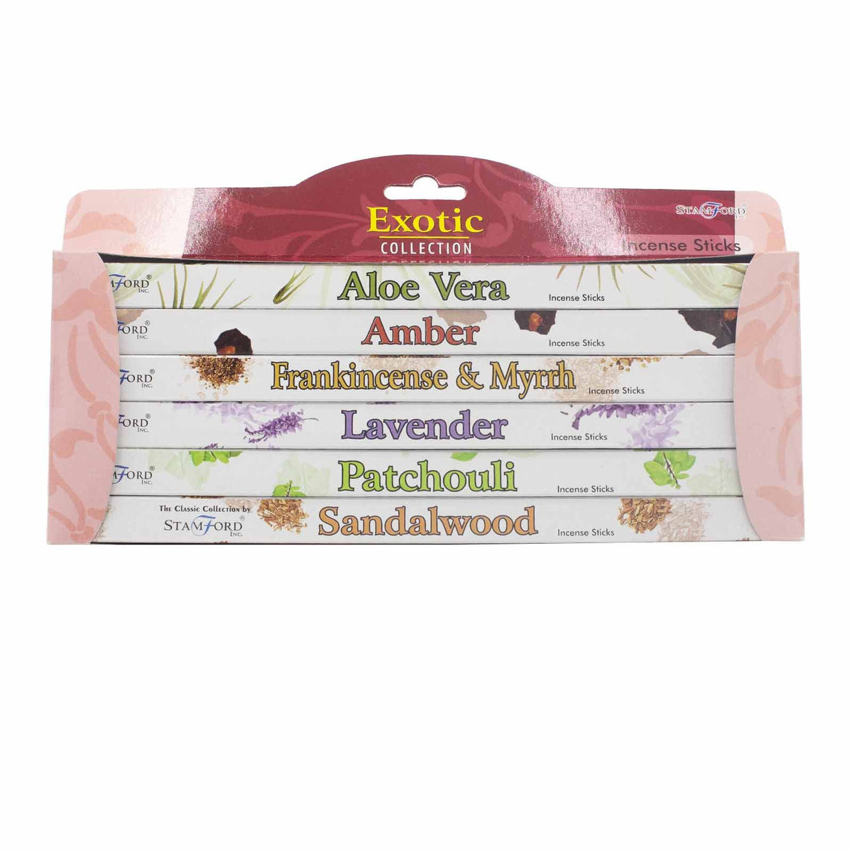 Stamford Exotic Collection incense gift set box, front view