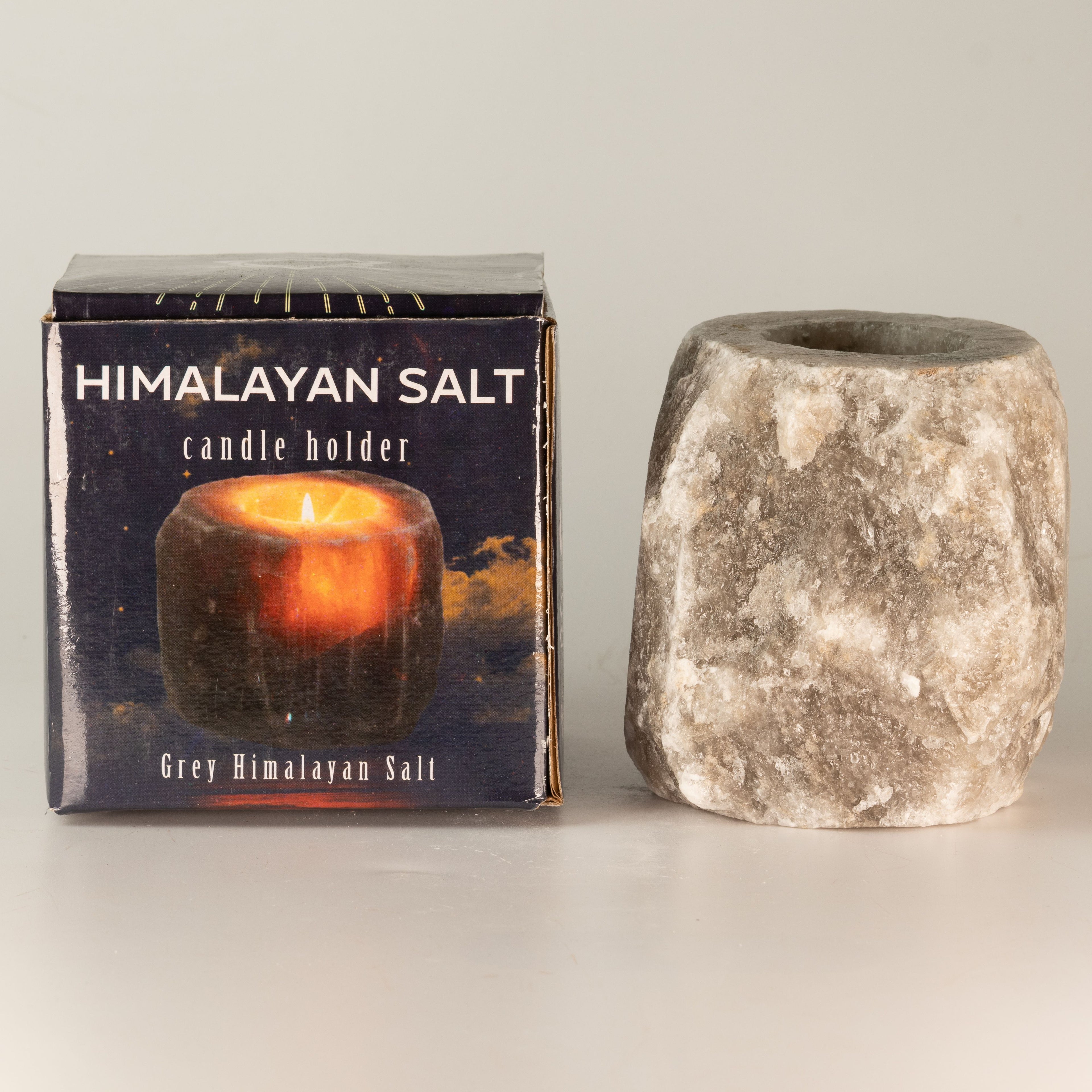 Grey Salt Candle Holder 600-800g