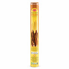 HEM Precious Cinnamon incense in its tall yellow and orange pack