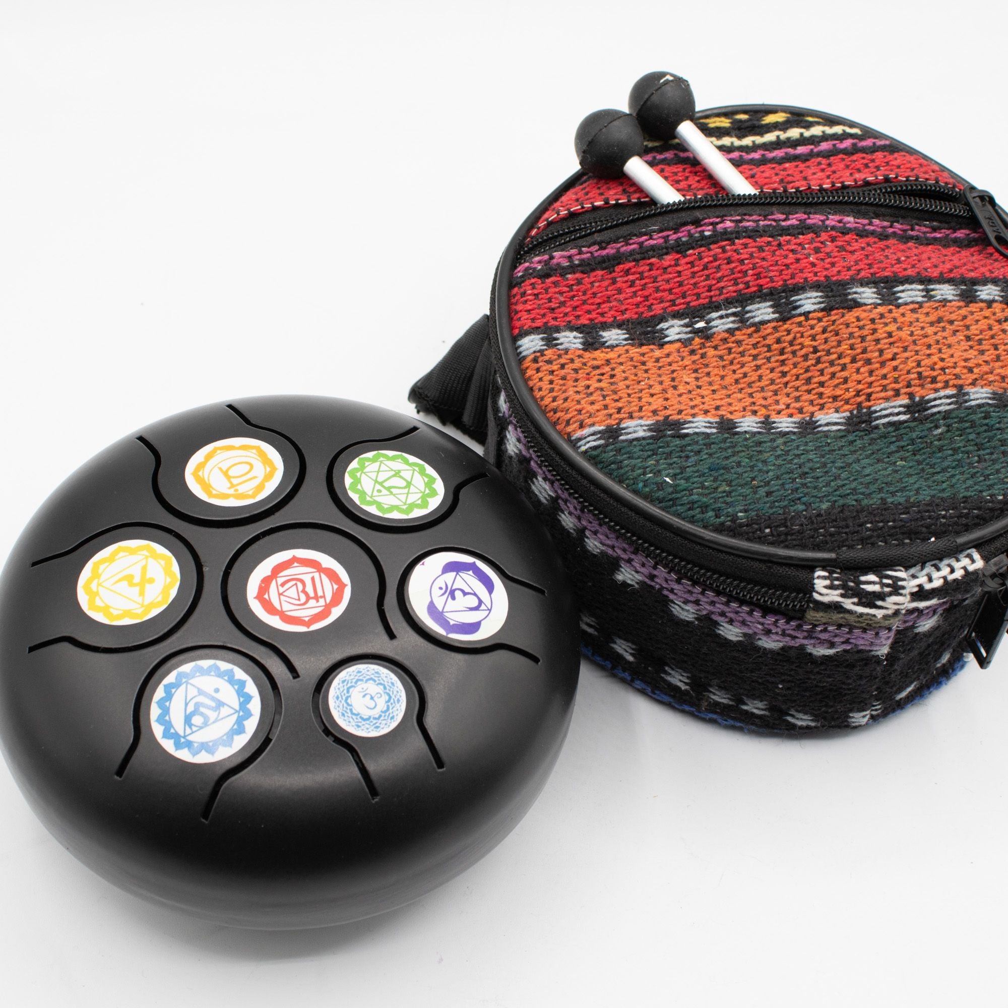 Low Med Happy Drum Black Chakra- 14x7cm