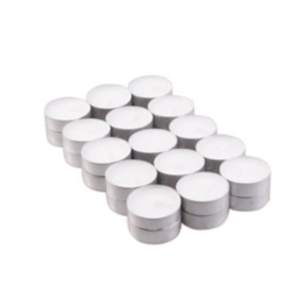 30x Unscented Tealight (4hr), white tealights arranged in a group, shown from above at an angle on white