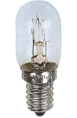Clear spare salt lamp bulb shown upright on its own, with the filament and screw fitting visible