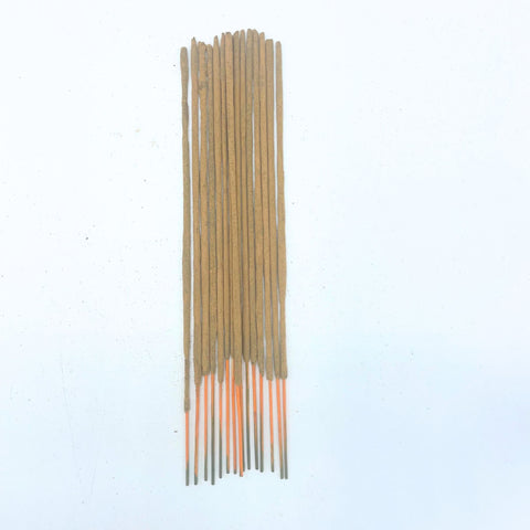 15g Golden Palo Santo and Jasmine incense sticks, a bundle of tan sticks with orange ends