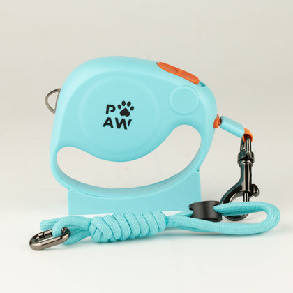 PAW Elephant Strap Retractable Dog Lead, Blue, 2m