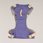 Back view of the lavender harness with adjustable straps