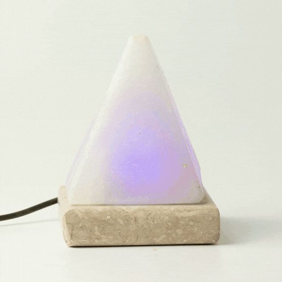 Quality USB Pyramid WHITE Salt Lamp - 9 cm (multi)