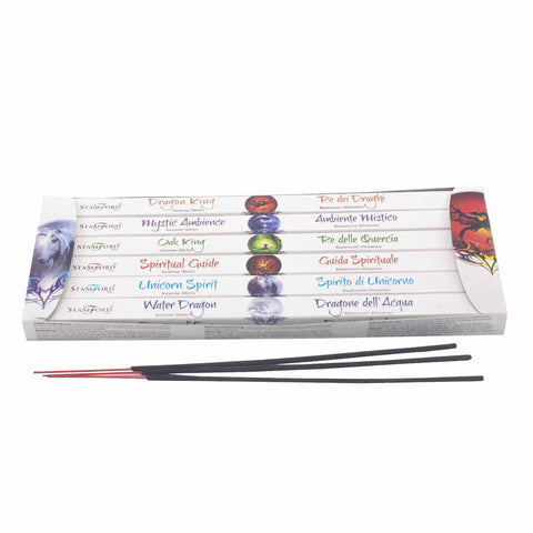 Stamford incense gift set box printed with Dragon King, Mystic Ambience and Oak King