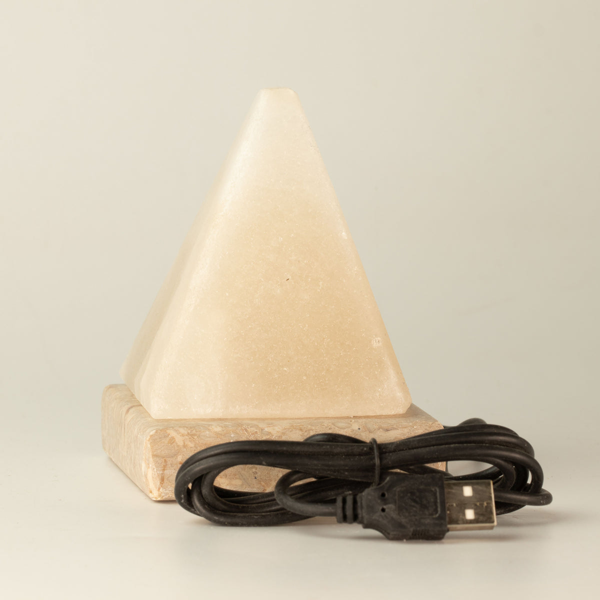 Quality USB Pyramid WHITE Salt Lamp - 9 cm (multi)