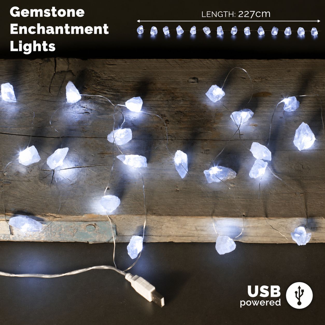 Gemstone Enchantment Lights - Rock Quartz