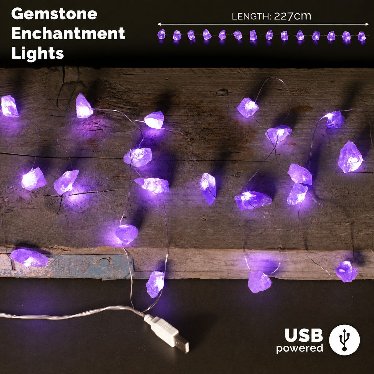 Gemstone Enchantment Lights - Amethyst
