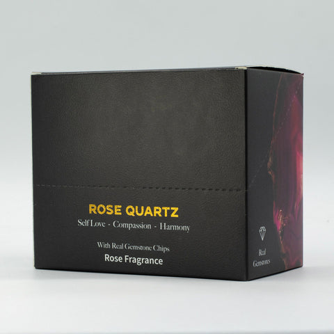 MeltEaze Wax Melts 50g, Golden Glow, Fresh Citrus, black Rose Quartz box shown at an angle