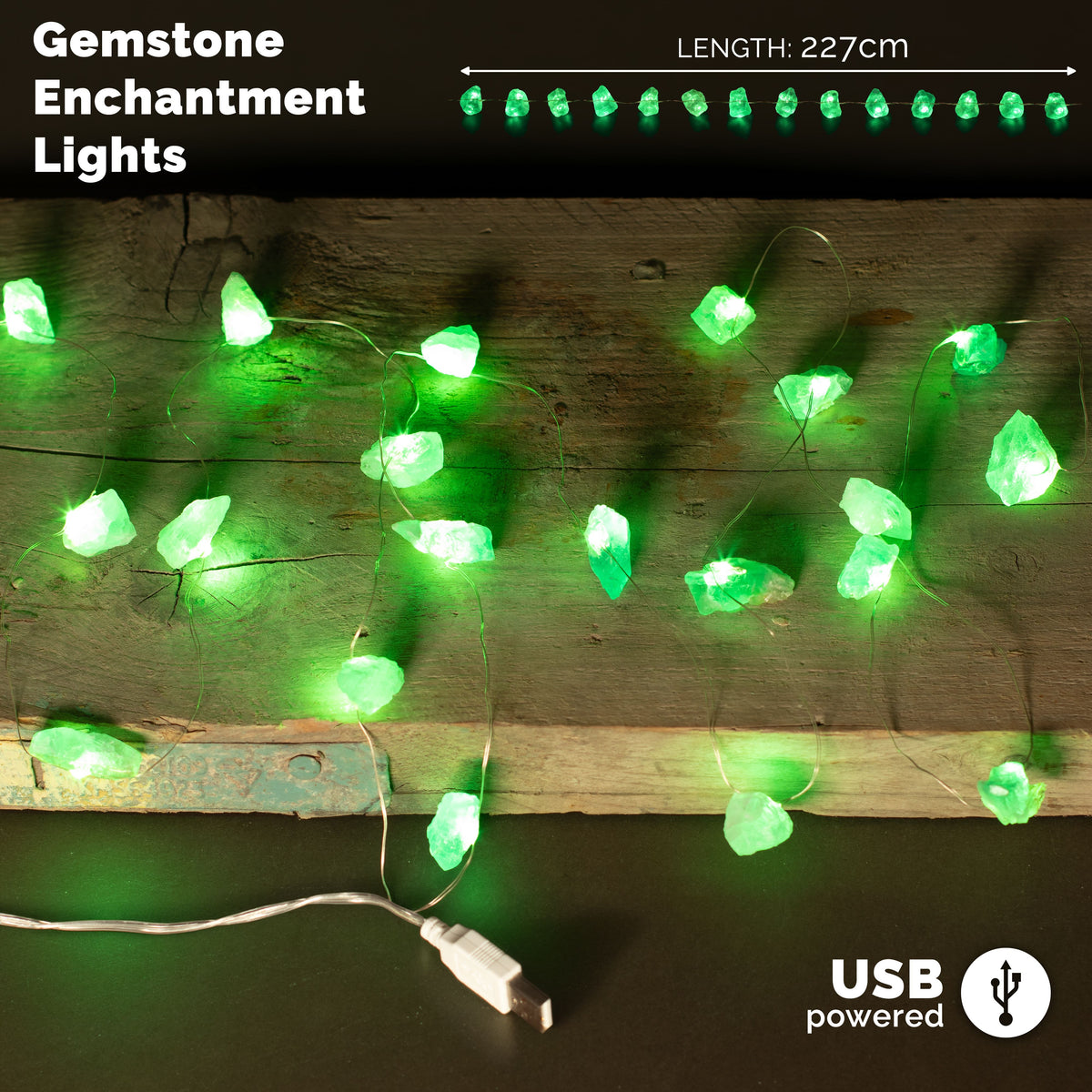 Gemstone Enchantment Lights - Crystal Jade