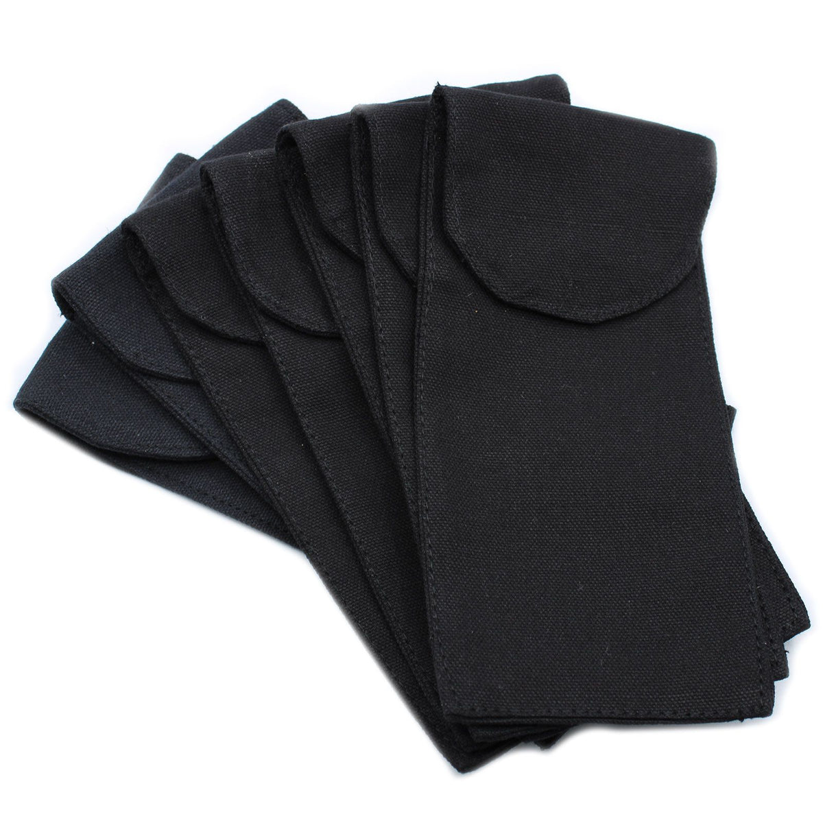 Cotton Pouch for Gemstone Face Rollers – Black (9 × 19 cm)