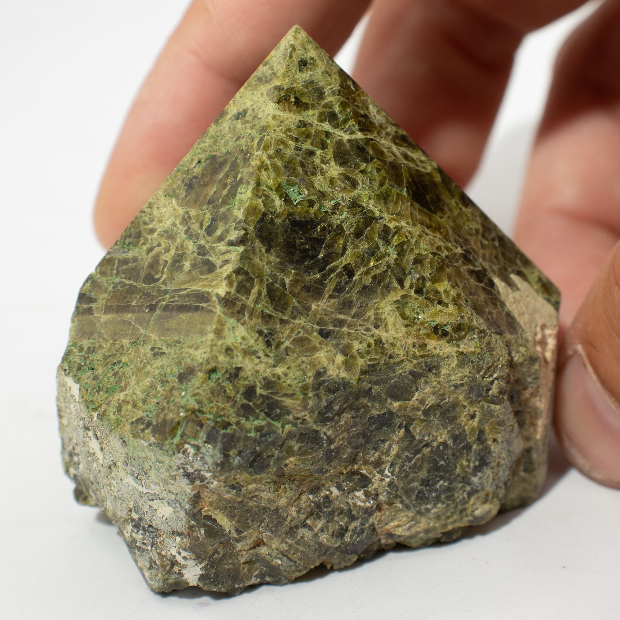 Gemstone Top Polished Points - Epidote A grade (approx 5-6 pieces)