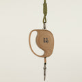PAW Elephant Strap brown retractable lead with olive green wrist strap