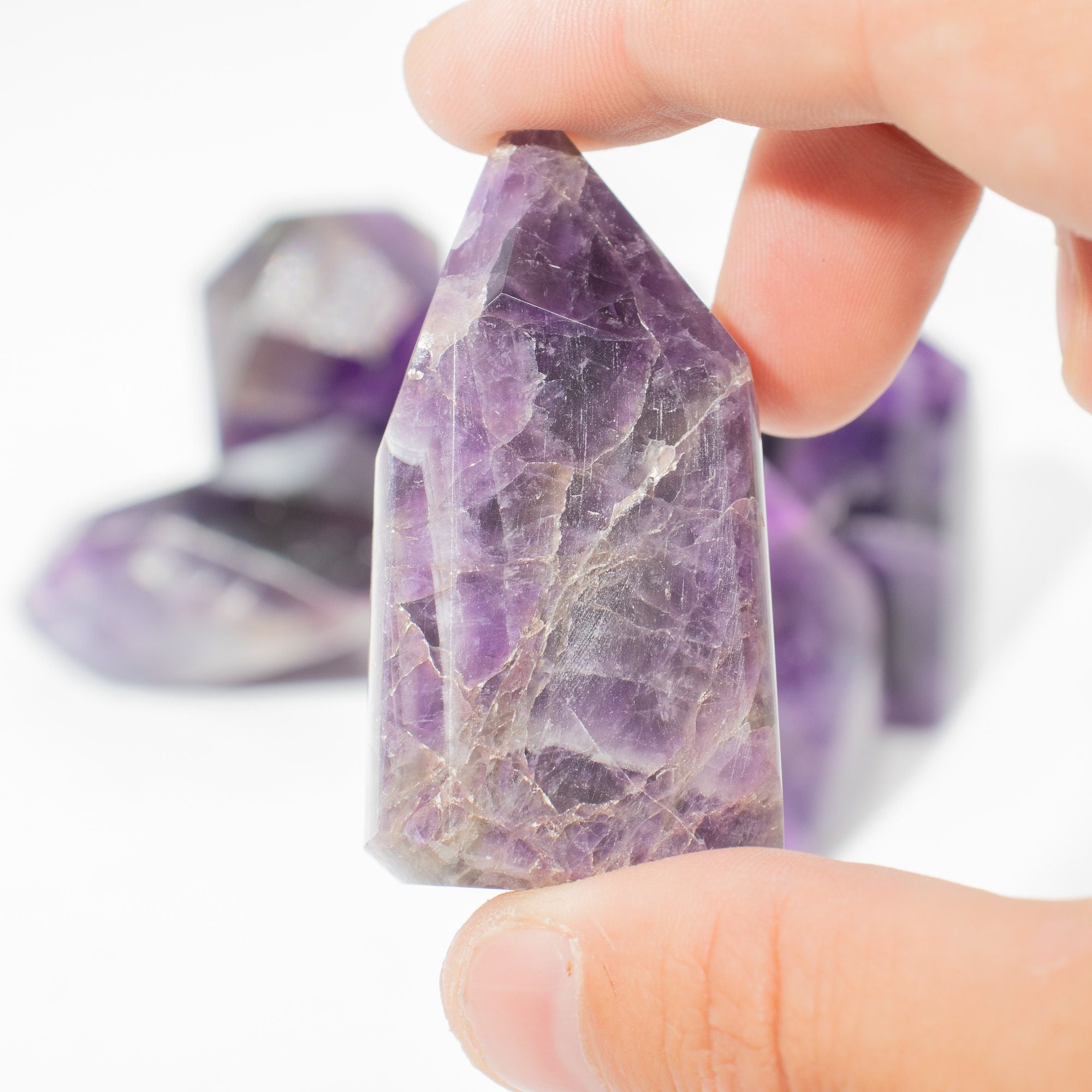 Gemstone Points approx 6cm (0.5KG) - African Amethyst (approx 8 pieces)