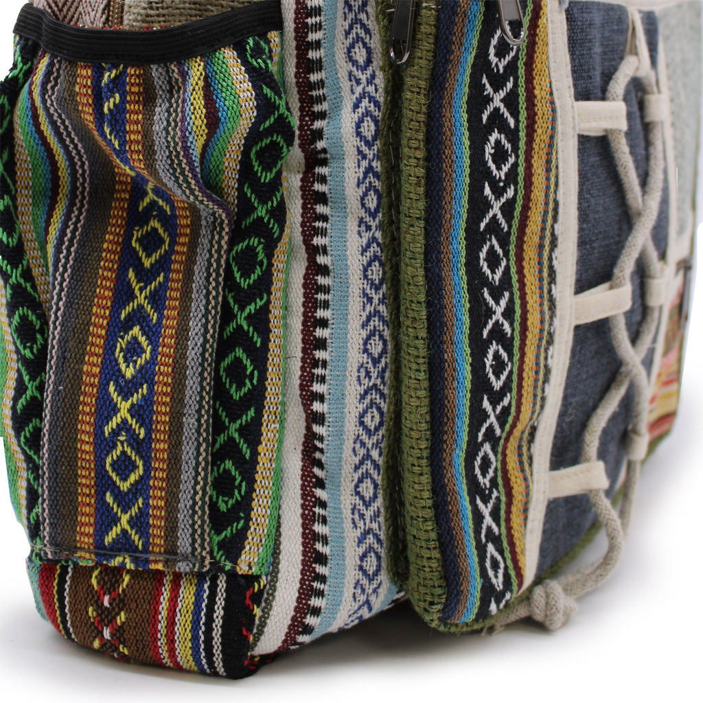 Large Backpack - Rope & Pockets Style