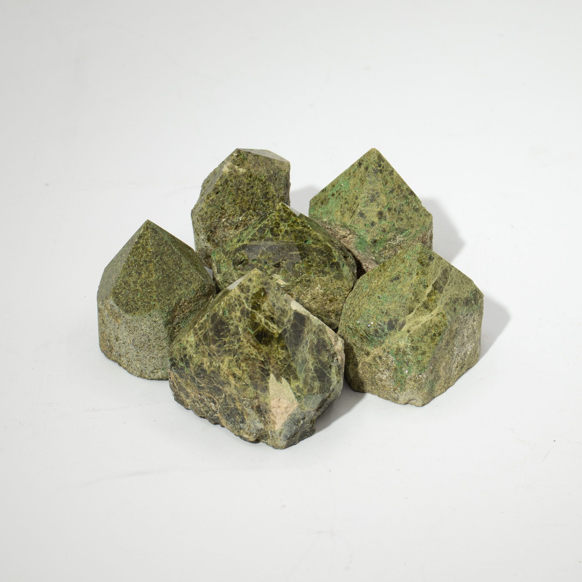 Gemstone Top Polished Points - Epidote A grade (approx 5-6 pieces)