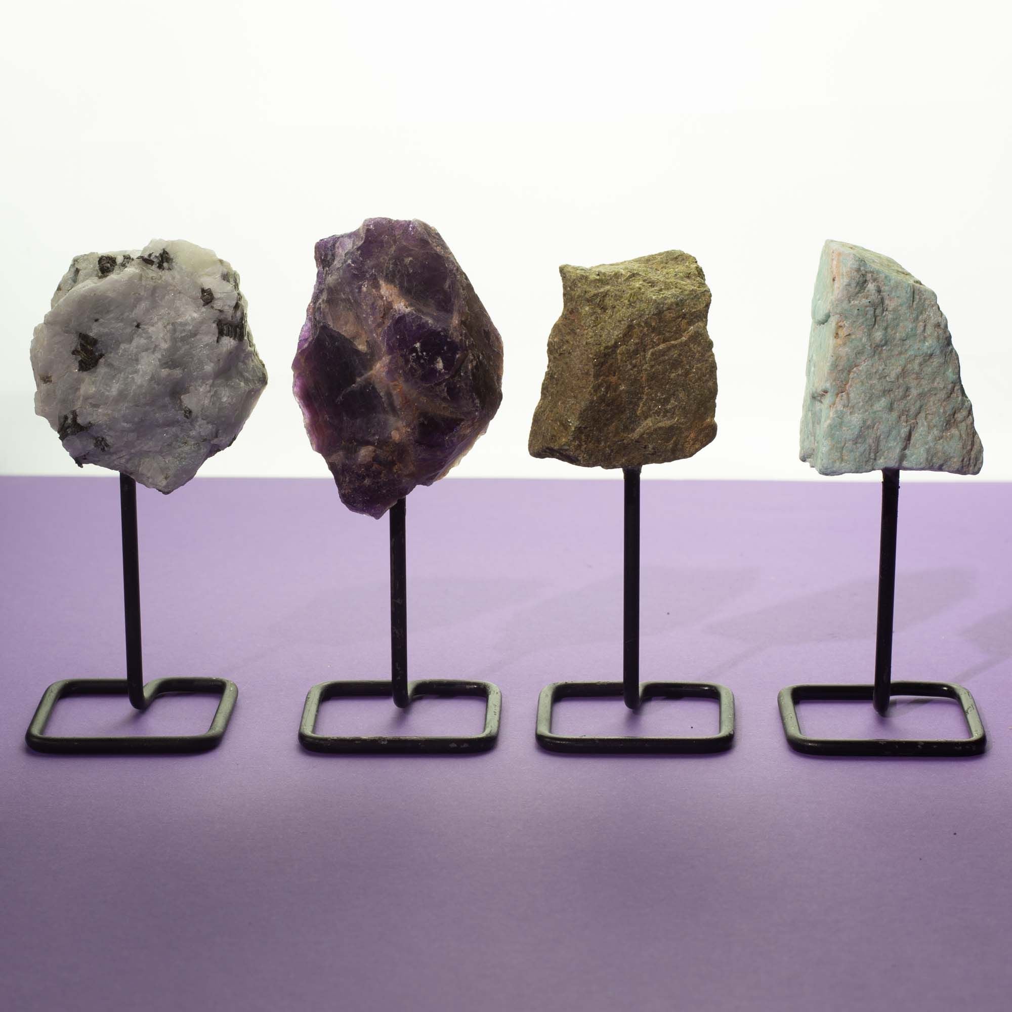 Mineral Specimen on Metal Stand - Amazonite