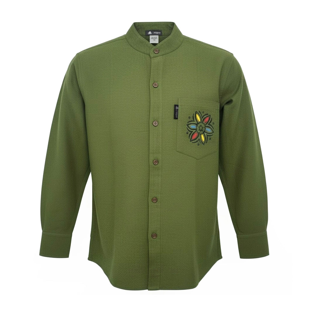 Nomad Sari Kathmandu Shirt - Forest Green - Medium