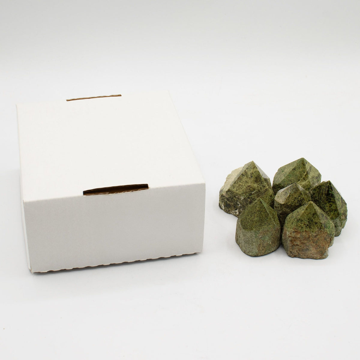Gemstone Top Polished Points - Epidote A grade (approx 5-6 pieces)