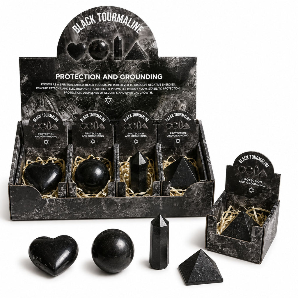 Four Gemstone Shapes - Black Tourmaline