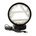 Air Gemstone Halo Lamp, Clear Quartz and Selenite