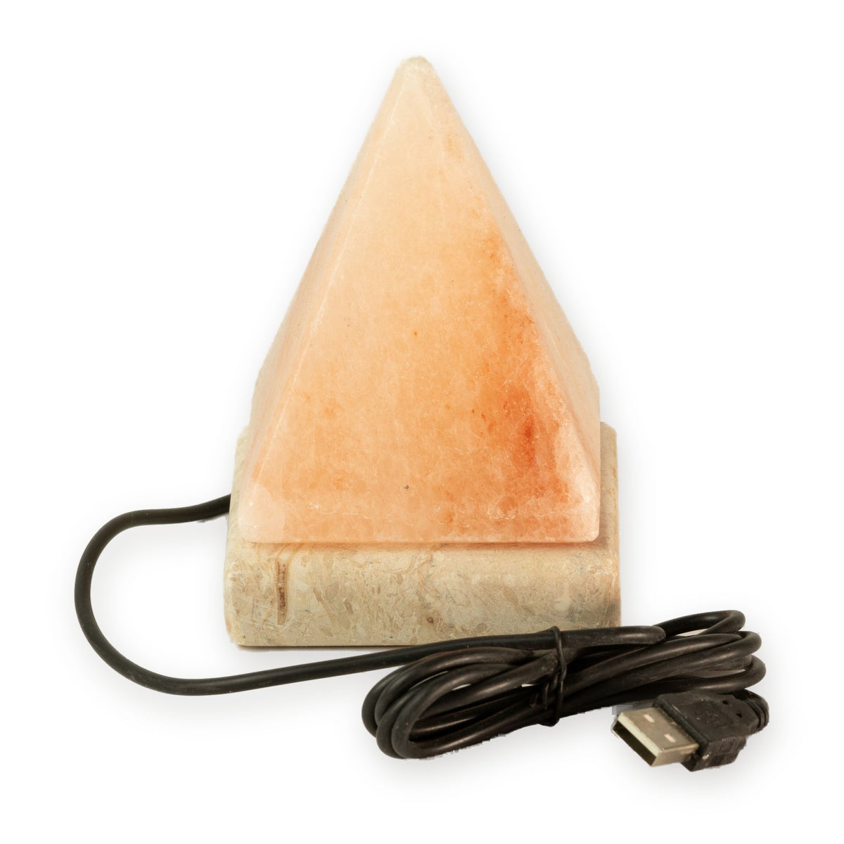 Quality USB Pyramid Salt Lamp, 9 cm, Multi